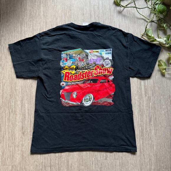 Portland Roadster Show Shirt 2012 56th Anniversary Black Mens XL Crewneck SS - Picture 1 of 6